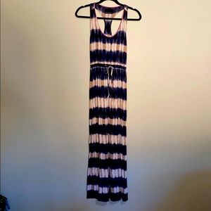 Tie-dye Cynthia Rowley maxi dress front tie